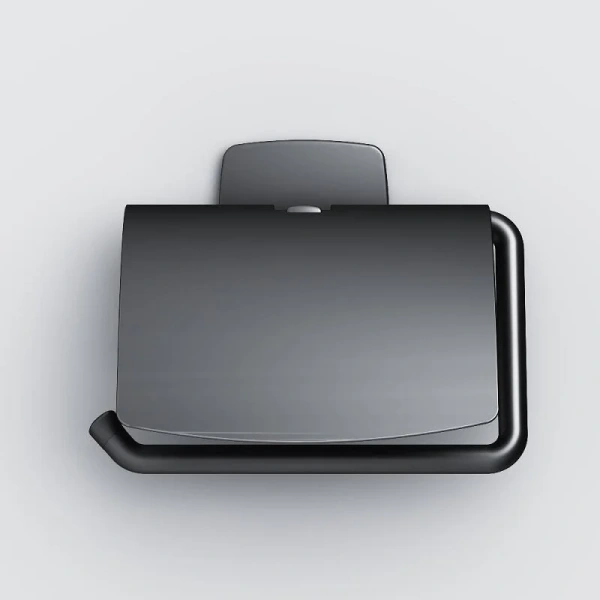 Бумагодержатель AM.PM Gem с крышкой, черный, настенные - фото 5