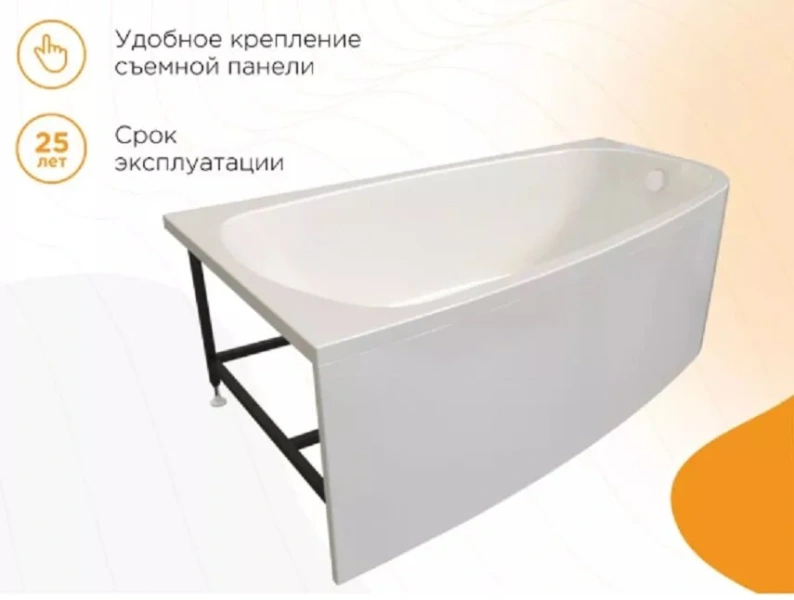 Ванна акриловая Радомир Рона 1-01-0-1-1-344/1-01-0-2-1-344, 168 x 95 см, левая/правая, белый, в наличии - фото 9