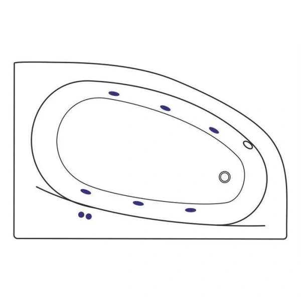 Ванна гидромассажная Excellent Kameleon Soft 170 x 110 см, правая, белый/бронза, WAEX.KMP17.SOFT.BR - фото 3