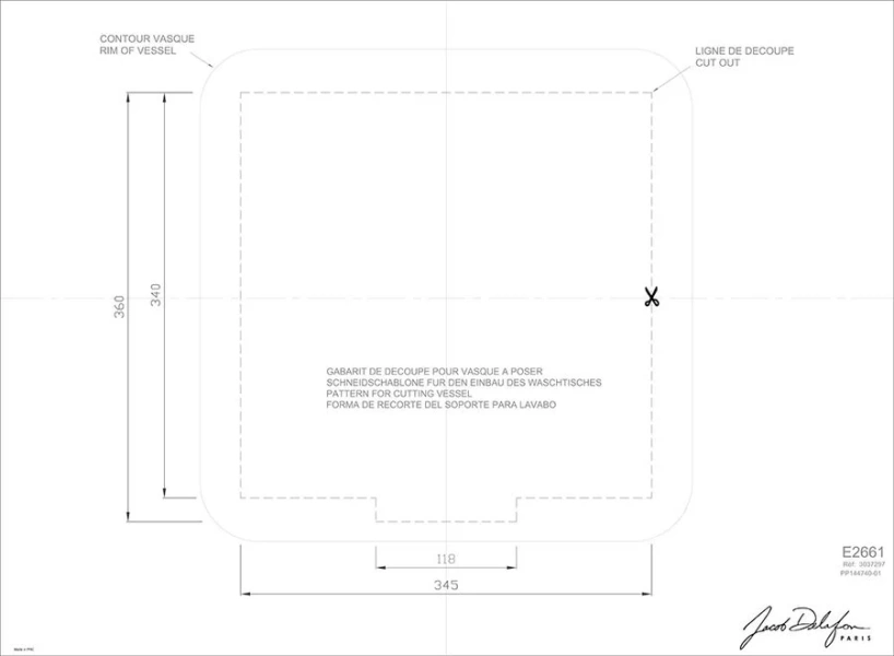 Раковина Jacob Delafon Vox 40 см белая, без отверстия под смеситель, 40 см - фото 6