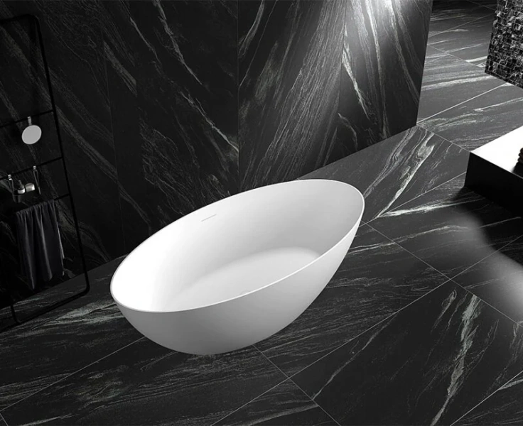 Акриловая ванна Abber 170х80 см овальная - фото 1