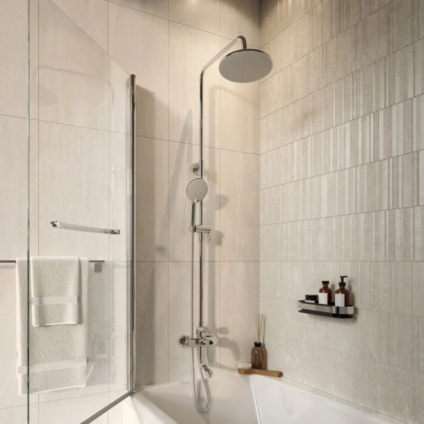 Душевая стойка IDDIS Optima Home хром, с изливом - фото 5