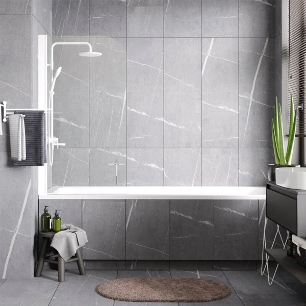 Шторка для ванны WasserKRAFT Leine 80x140 см профиль белый, современные, hi-tech - фото 4