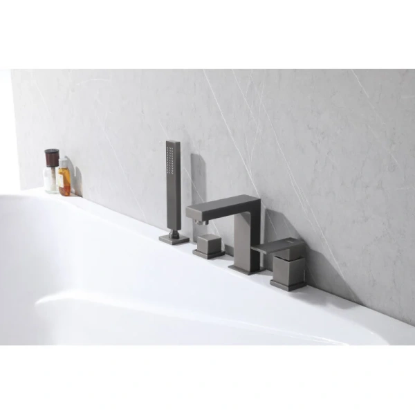 Смеситель для ванны Abber Daheim никель, современные, hi-tech - фото 3