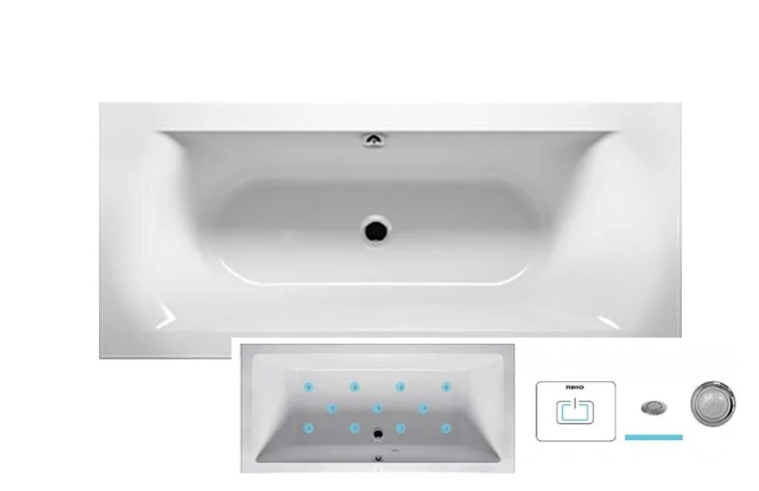 Ванна гидромассажная Riho Lima 180 x 80 см, AIR - фото 1