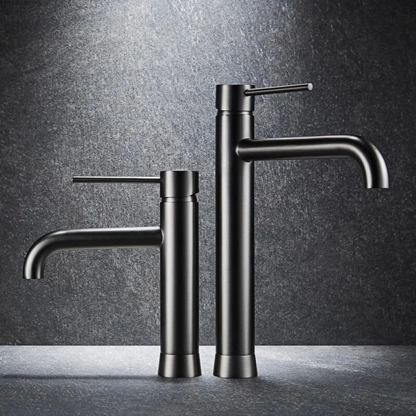 Смеситель для раковины Black&White Universe оружейная сталь, с 1 монтажным отверстием - фото 8