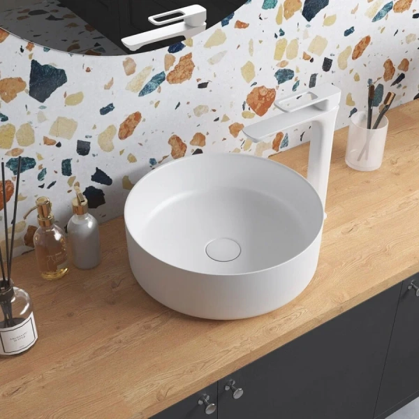 Раковина IDDIS Ray 36 см белая матовая, накладные (на столешницу) - фото 3