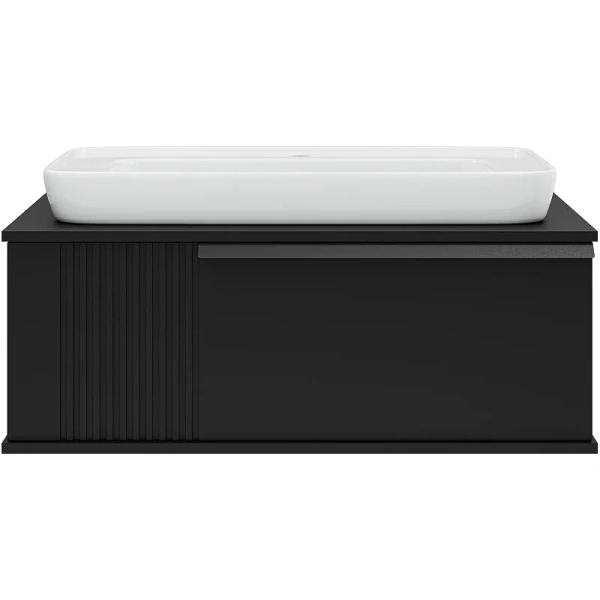 Тумба под раковину подвесная Brevita Savoy 90 см черная - фото 3