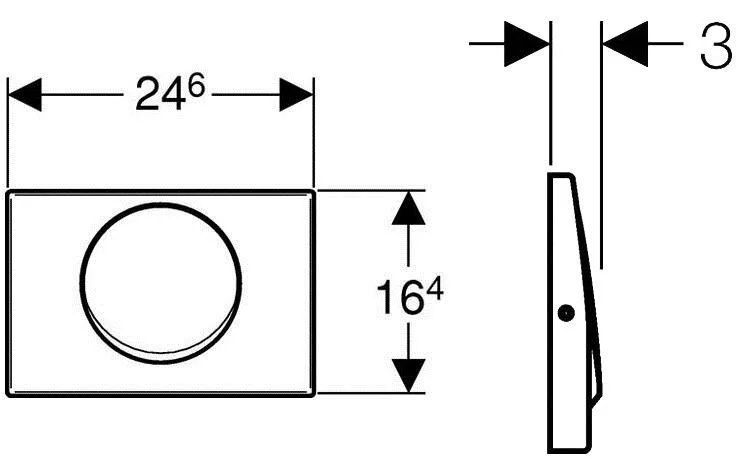 Клавиша смыва Geberit Delta 15 нержавеющая сталь, по запросу - фото 2