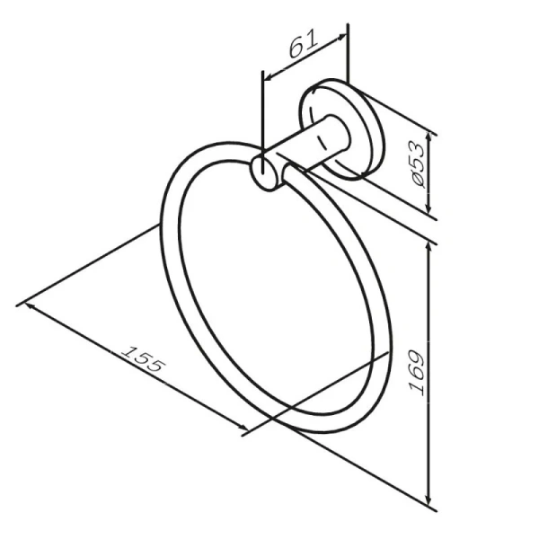 Полотенцедержатель Am.Pm X-Joy золото - фото 2