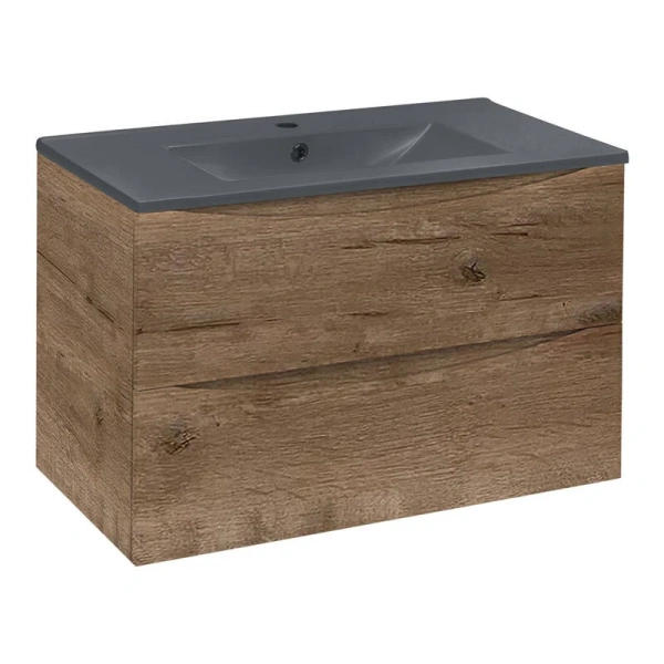 Тумба под раковину подвесная Vincea Mia 75 см дуб винтаж, нет в наличии - фото 2