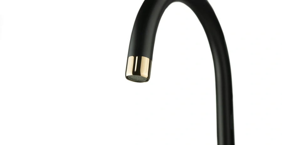 Смеситель для кухни Lemark Bronx черный/золото, на мойку, на столешницу - фото 6