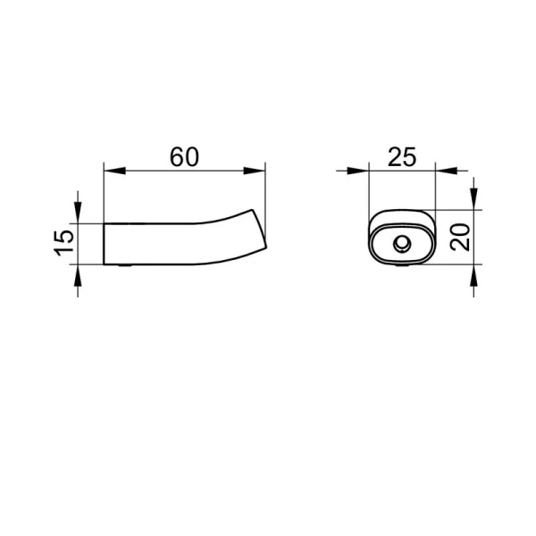 Крючок для ванной Keuco Edition 400 никель шлифованный, современные, hi-tech - фото 2