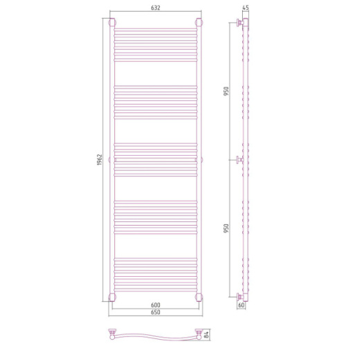 Схема, из нержавеющей стали, без полки, неповоротные - фото 6