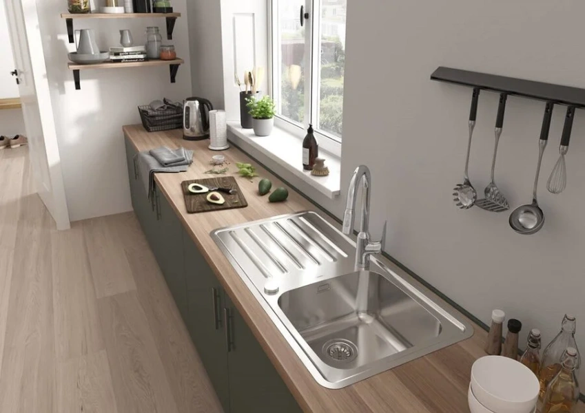 Смеситель для кухни Hansgrohe Focus M42 с вытяжным душем, современные, hi-tech - фото 3