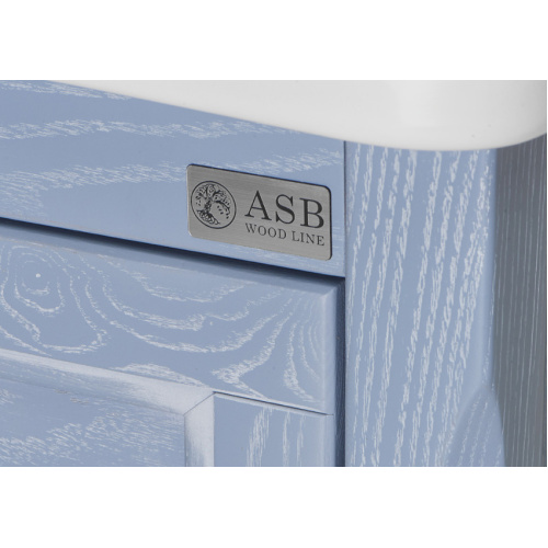 Тумба под раковину напольная ASB-Woodline Модерн 105 см рошфор/белая патина, моноблок - фото 5