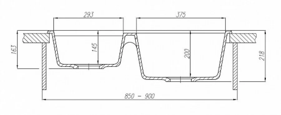 Мойка для кухни Акватон Делия 78 см жемчуг, из искусственного мрамора - фото 3