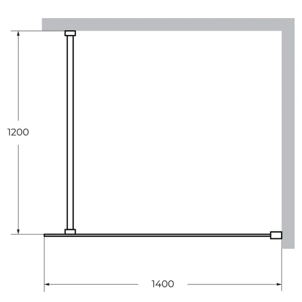Душевая перегородка Cezares Liberta 140 см профиль черный - фото 2