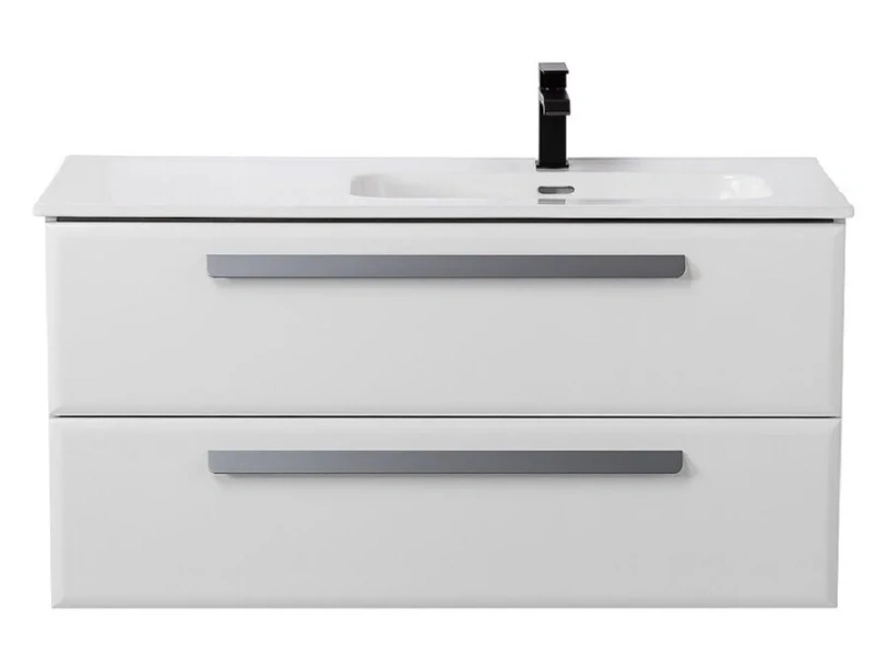 Тумба под раковину подвесная Cezares Eco 120 см Bianco Lucido, правосторонняя, в наличии - фото 2