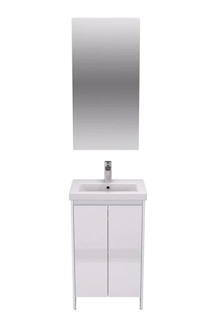 Тумба с раковиной напольная Velvex Klaufs tnKLA.50.2D-61 50 см с распашными дверцами, моноблок - фото 5