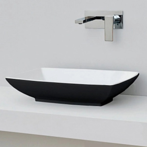 Раковина, цвет белый, декор чёрный, ArtCeram Jazz, накладные (на столешницу) - фото 2