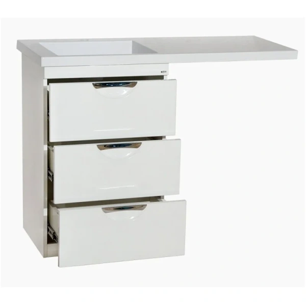 Тумба под раковину напольная Misty Куба 55 см белая, 55 см - фото 6