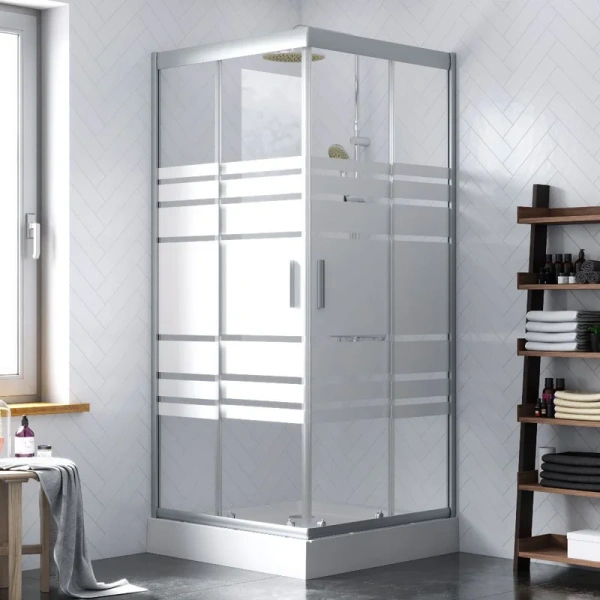 Душевой уголок Am.Pm Tender 90x90 см профиль хром, стекло прозрачное - фото 1