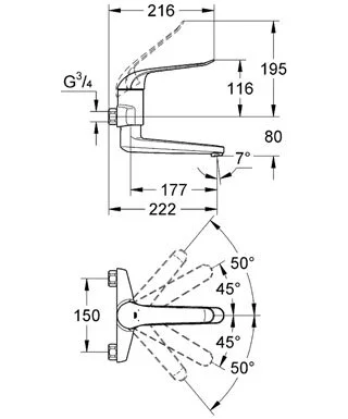 Смеситель для раковины Grohe Euroeco Special 32772000 - фото 2