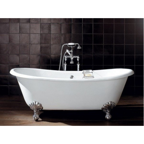 Ванна чугунная Devon & Devon Admiral 182х81 см ножки алюминий полированный - фото 2