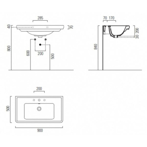 Раковина GSI Classic 8788 - фото 3