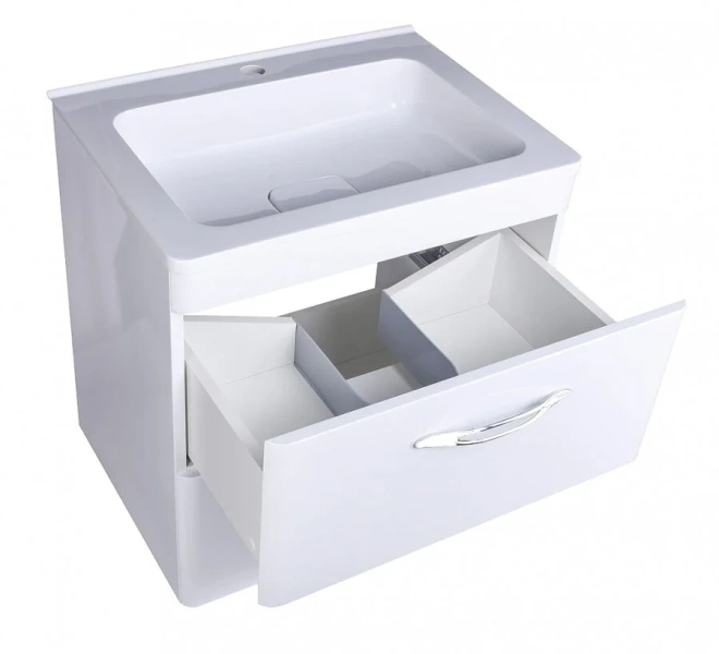Тумба с раковиной подвесная Style Line Каре СС-00002268 60 см с ящиками - фото 4