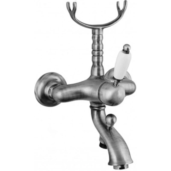 Смеситель для ванны и душа Caprigo Adria-Uno 02-011-crm, цвет хром, ручка белая - фото 1