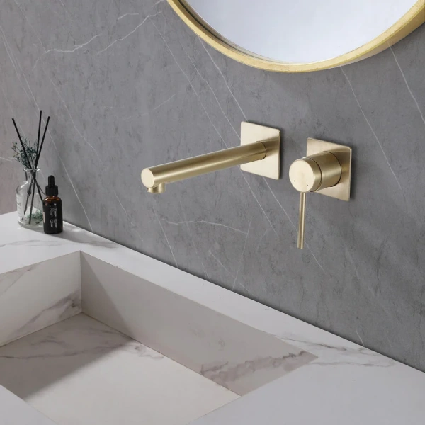 Смеситель для раковины Abber Emotion золото матовое, современные, hi-tech - фото 3