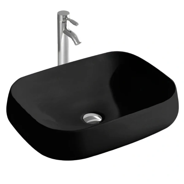 Раковина Акватек 56 см черная матовая - фото 1