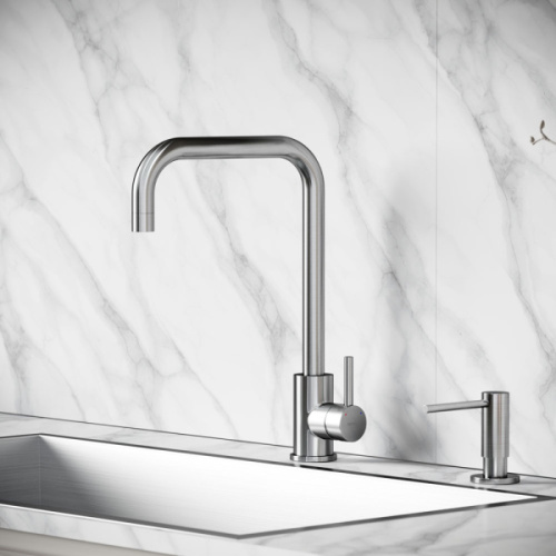 Смеситель для кухни Sancos Stainless нержавеющая сталь, на мойку, на столешницу - фото 6