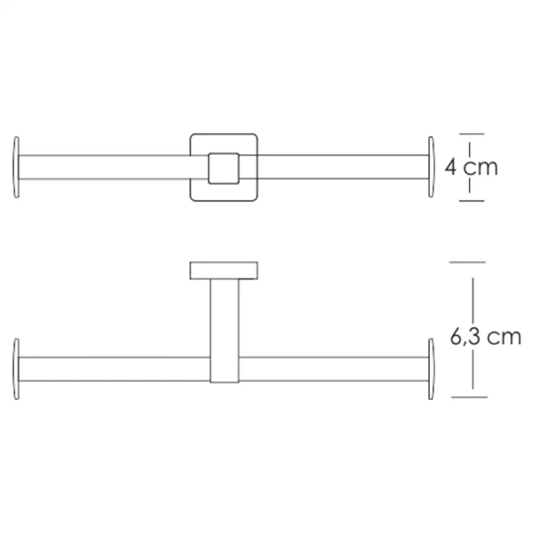 Бумагодержатель WasserKRAFT Lippe двойной - фото 2