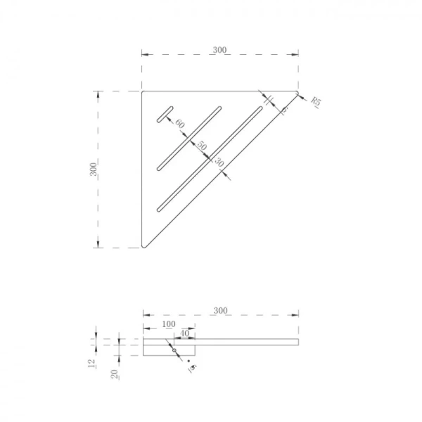 Полочка для ванной Abber Stein белая, современные, hi-tech - фото 2
