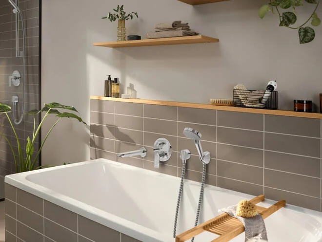 Смеситель для душа Hansgrohe Rebris хром, современные, hi-tech - фото 3