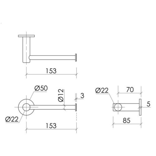 Бумагодержатель Sancos Base брашированный никель - фото 2