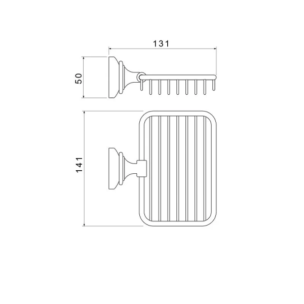 Мыльница Акватек Классик полированное золото - фото 2