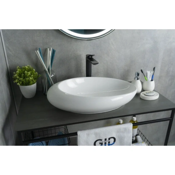 Раковина GID Creativo N9050 59 см белая, 60 см - фото 6