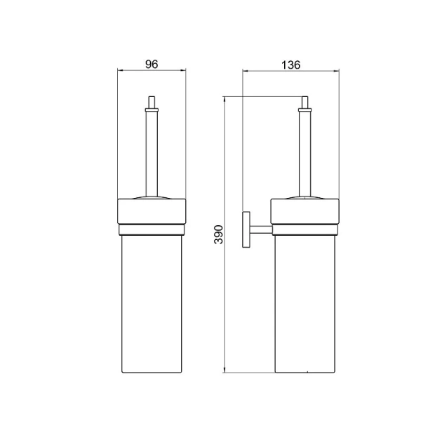 Ершик Акватек Бетта черный матовый - фото 2