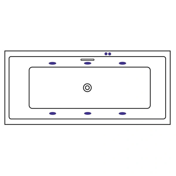 Ванна гидромассажная Excellent Heaven Slim Soft 180 x 80 см, белый/золото, WAEX.HEV18S.SOFT.GL - фото 4