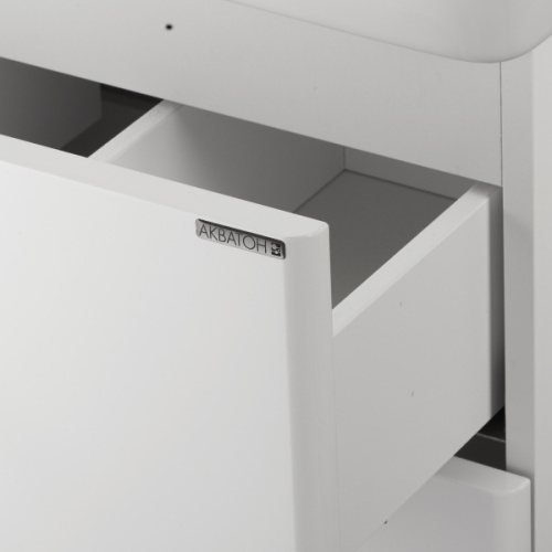 Тумба под раковину подвесная Акватон Америна 60 см белый глянец, белая - фото 7