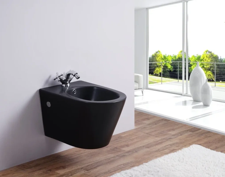 Биде подвесное Timo Inari черное матовое - фото 2