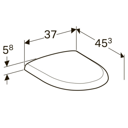 Крышка-сидение с микролифтом Geberit Renova дюропласт - фото 2