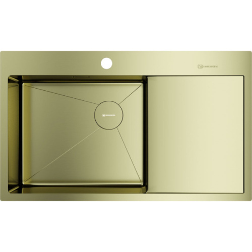 Мойка для кухни Omoikiri Akisame 86-LG-L 86 см левая светлое золото - фото 1