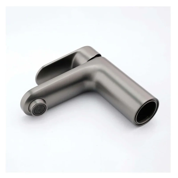 Смеситель для раковины Акватек Ника оружейная сталь, из латуни, округлая форма - фото 5