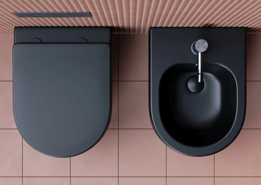 Биде подвесное Ceramica Nova Play черное матовое, черные - фото 5