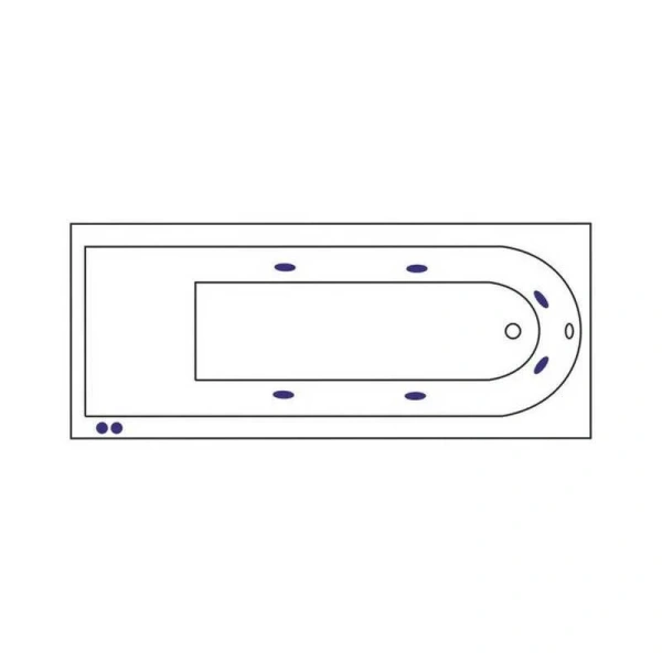 Ванна гидромассажная Excellent Aurum Hydro 150 x 70 см, WAEX.AUR15.HYDRO.CR - фото 3